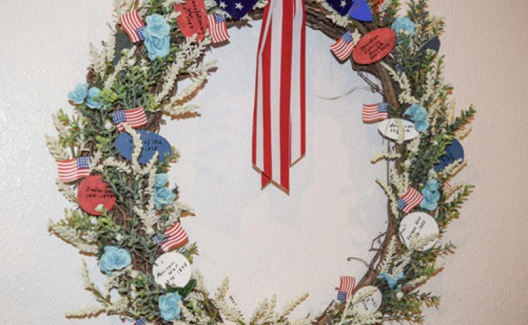 War wreath given to American Legion