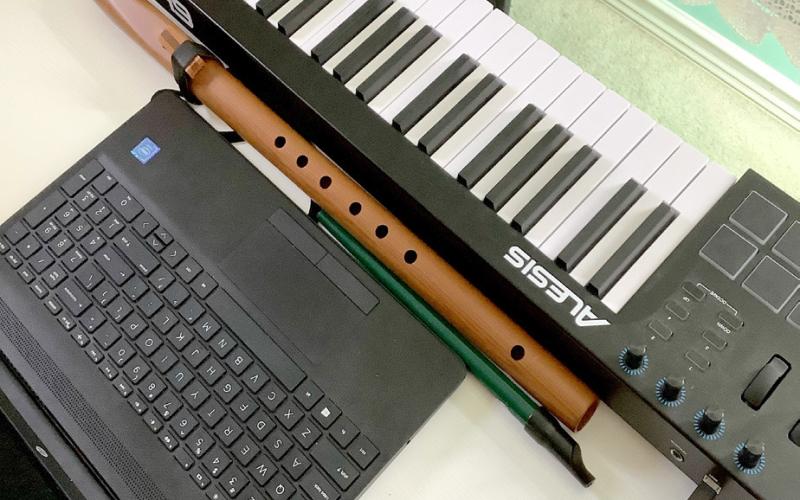 Vanessa Guiney’s at home studio office shows that she is ready and able to help anyone further their abilities musically and/or professionally.