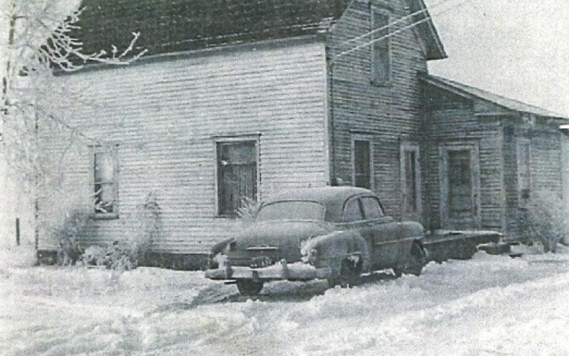 The Hockaday Community Church went through a remodel beginning in March of 1958 until July of 1959. Inset photo, Hockaday parsonage.