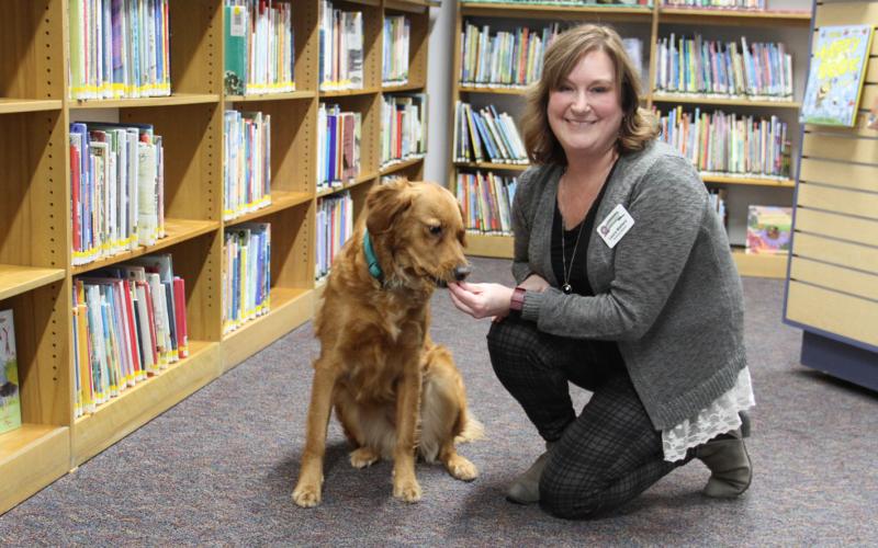 Izzy pictured with Laura Walters.
