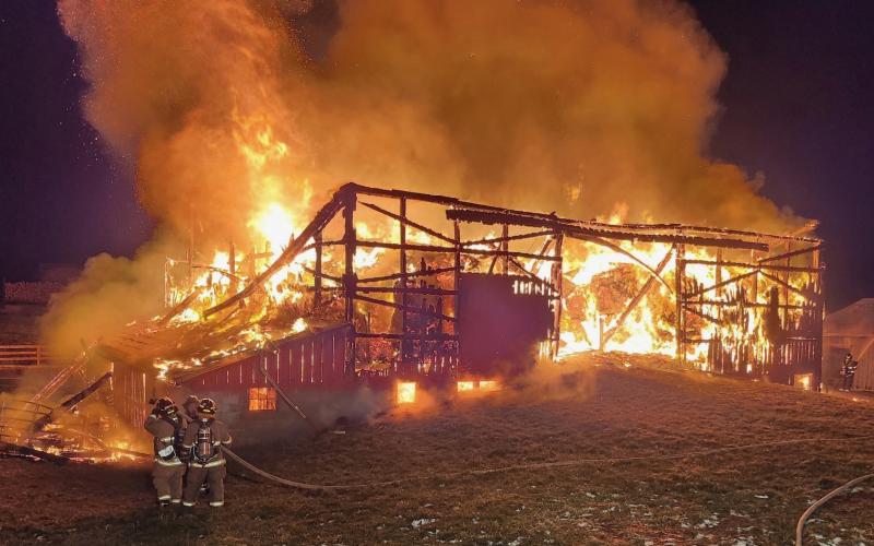 Gladwin Fire controls barn blaze