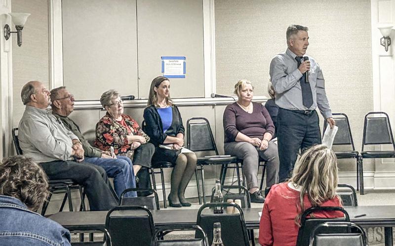Michael Smith, a current Gladwin city council member and candidate in the November 5 election, spoke at the Meet the Candidates event on October 10.