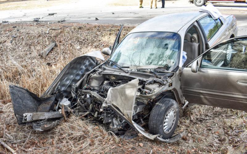 Pictured is the 2018 Ford F-250 pickup and the 2001 Buick LeSabre (inset photo) involved in the March 23 crash.