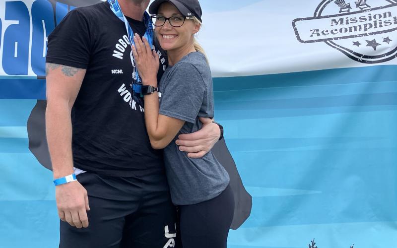 Jeremy Dicken participates in swim around Mackinac Island