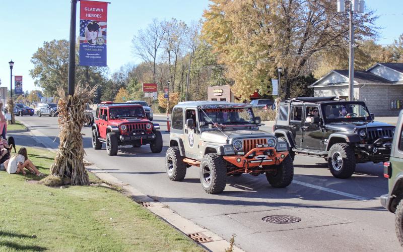 Jeeps participated in a parade through town on Saturday, October 19 during the Jeep Creep event in Gladwin.