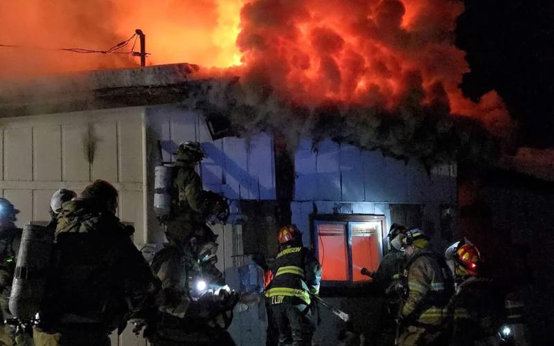 Firefighters respond to Saturday night blaze