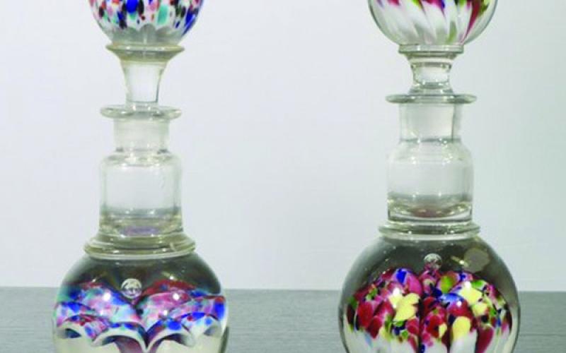 These paperweight inkwells demonstrate the unique glassmaking styles of Millville, New Jersey, and showcase the skill and creativity of their glassworkers. ALDERFER AUCTION COMPANY