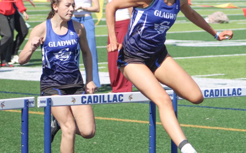 Bree Visser ran second and Elizabeth Huisjen fourth in the 300 hurdles at the Northern Michigan Meet of Champions last week.