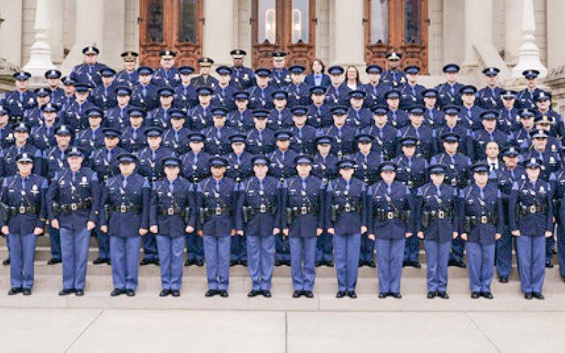 Including the 50 graduates of the 149th Trooper Recruit School, there are approximately 1,145 troopers assigned statewide, and a total of 1,835 enlisted members in the MSP.