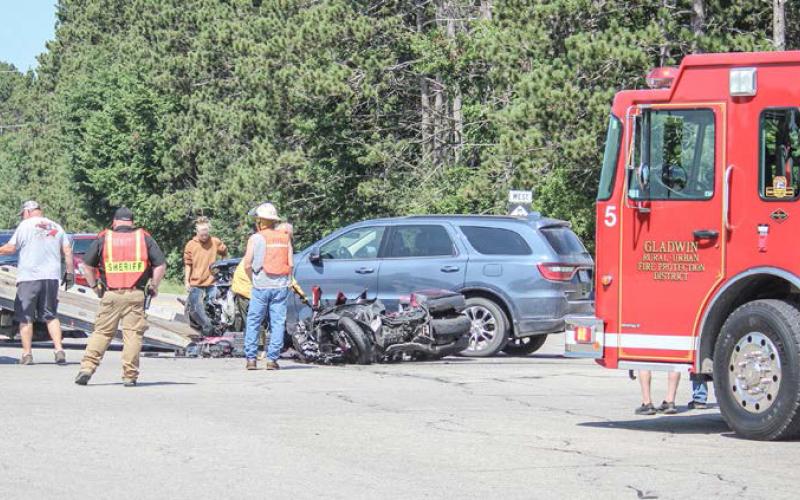 Motorcycle accident at Bard and M-61