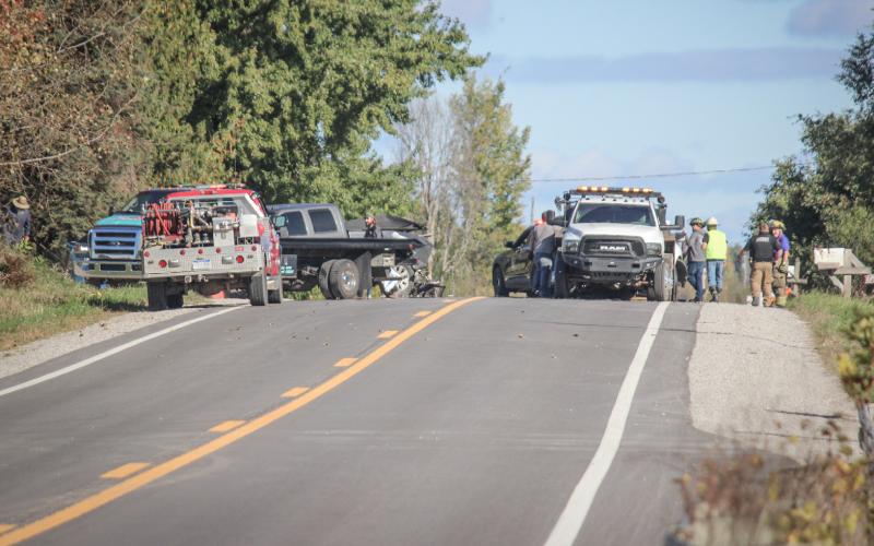 Two vehicle collision on M-18