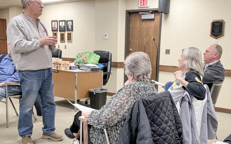 Clement Township Supervisor, Chuck Sikora, answered questions and explained how the township deals with blight.
