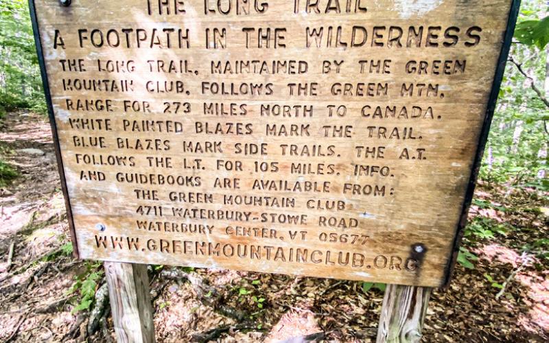 Pictured above, sign designating the Long Trail Southern Terminus. Pictured below, a home next to the AT, in the town of North Adams, supplies water for hikers.