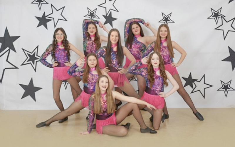 Intermediate jazz team “Nails, Hair, Hips, Heels” received Diamond, first overall, best showmanship, and highest novice routine ages 12 plus.