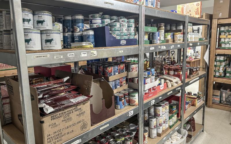 The Sacred Heart Mission’s food pantry offers a wide variety of different food options for breakfast, lunch, and dinner.