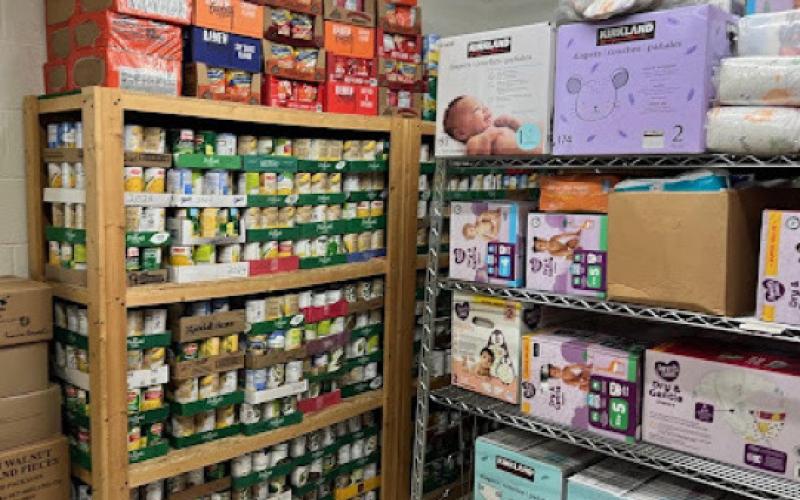 The Sacred Heart Mission receives clothing, food, and more for the community.