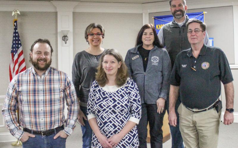 Pictured from left to right are Cory Barz, Angela Bigham, Carrie Will, Karen Moore, Dave Pettersch, and Ken Roberts at the first Legislative Breakfast of the series.