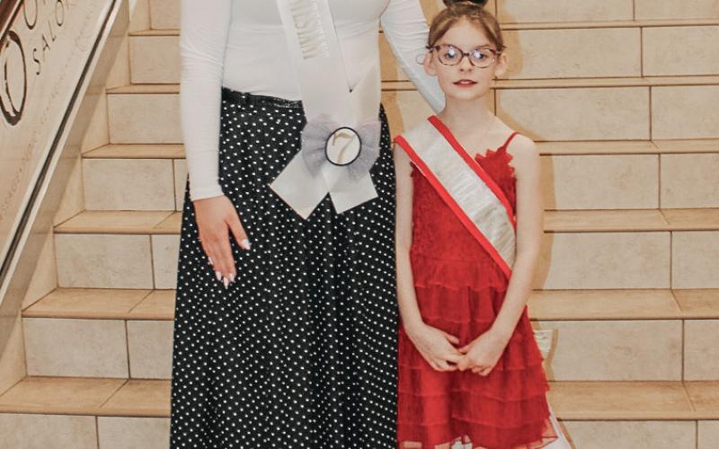Isabelle Dodman with Little Miss Gracie Gaudard. Gracie is the daughter of William and Barbie Gaudard.