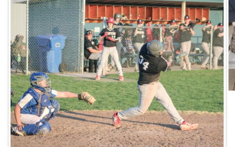 Beaverton’s Ben Zdrojewski takes a cut during last Tuesday’s doubleheader sweep at Gladwin. Zdrojewski hit a three-run homer in the second game.