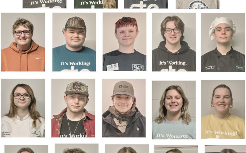 Pictured in row one: Zoe Maynard, Kerrigan Koch, Shelby Young, and Blayn Bigelow; row two: Cameron Clark, Trevor Hite, Sammi Mester, Braydan Walters, and Robert Hunt; row three: Kami Jacques, Shane Barnard, Kollin Lane, Maddison Fritz, and Sophie Lubs; row 4: Trisha Trinca, Logan Young, Kaydence Spencer, Caleb Halstead, and lzzabell Searfoss. Not pictured is Dylan Moore.