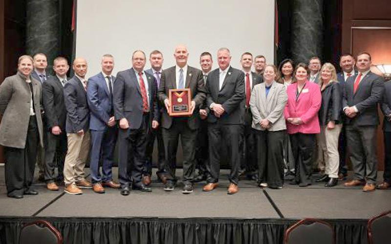 National Guard Association of Michigan presents Moolenaar with the 2025 Charles Dick Medal of Merit.