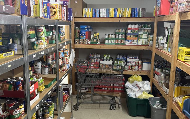 Sacred Heart Mission supplies food to those with needs in the community through their food pantry.