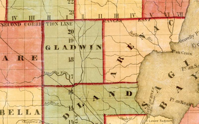 A LOOK BACK IN TIME | EARLY MAP OF GLADWIN COUNTY