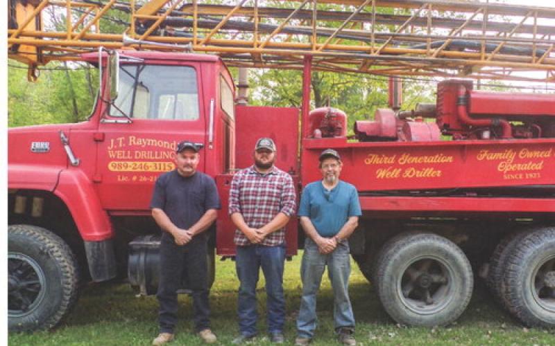 From left to right: Stacey, Joel, and Joe Raymond (missing: Jerry Raymond). These Raymonds are the remaining well drillers in their family who carry on a 100-year-old family business.