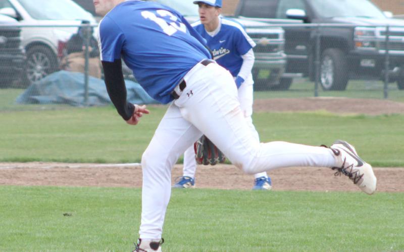 Karter Phillips was the winning pitcher for Gladwin in the semifinals of Saturday’s Division 2 district tournament at Shepherd.