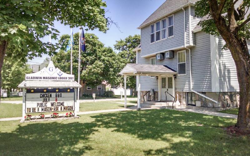 The Gladwin Masonic Lodge is located at 200 N. Silverleaf Street in Gladwin.