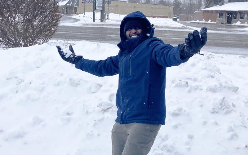 Braving the cold for God