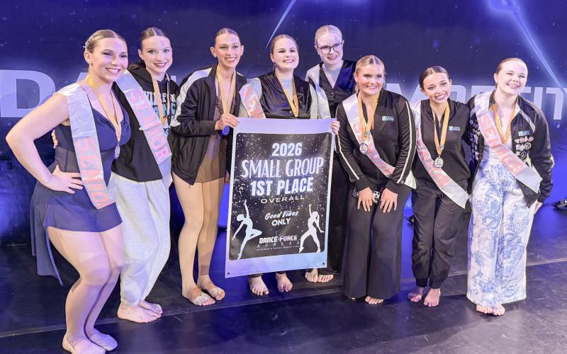 GWSD’s eight graduating seniors earned Platinum and first overall at Dance Force Xpress for their routine “Landslide”.