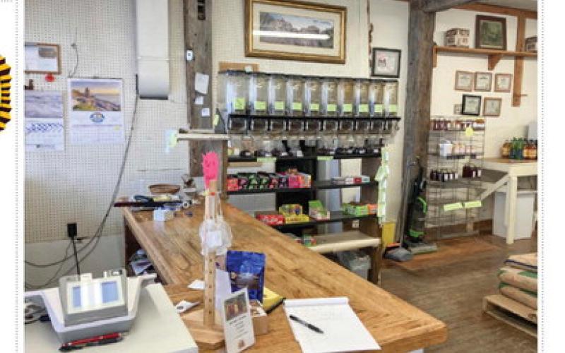 The Country Corner Bulk Food Store stocks a wide range of dry goods including spices, nuts, and candy.