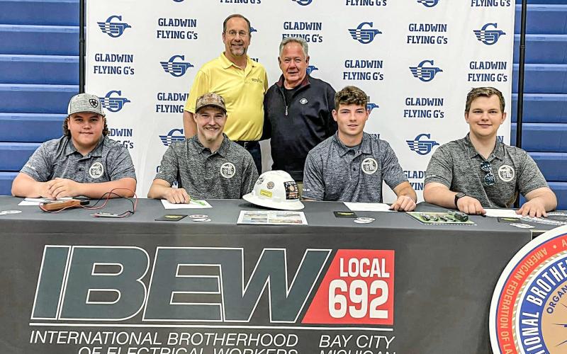 Pictured are, left to right, in front: Gage Cingano, Nathan Stein, Nick Wheeler and JJ Hall; in back: Steve Pahl and Craig Taunt.