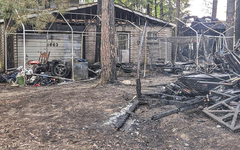 Structure fire in Billings Township