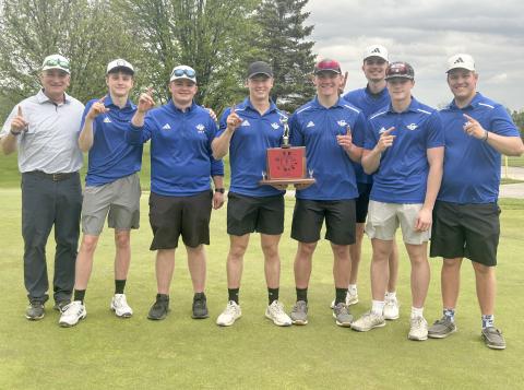The Gladwin golf team and coaches let the world know who is No. 1 in the Jack Pine conference after clinching the championship last week at Sugar Springs.
