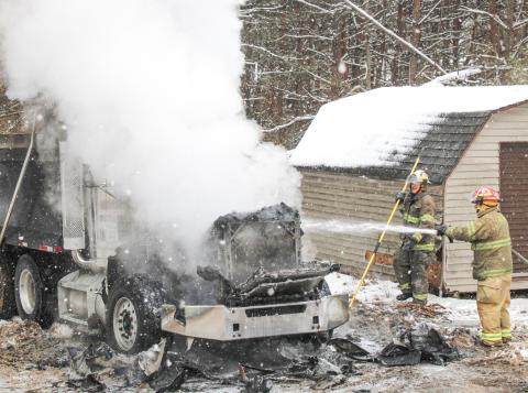 DUMP TRUCK FIRE EXTINGUISHED