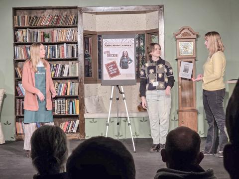 Books on stage find new life