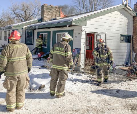 FIREFIGHTERS BATTLE HOUSE FIRE ONWEBER ROAD