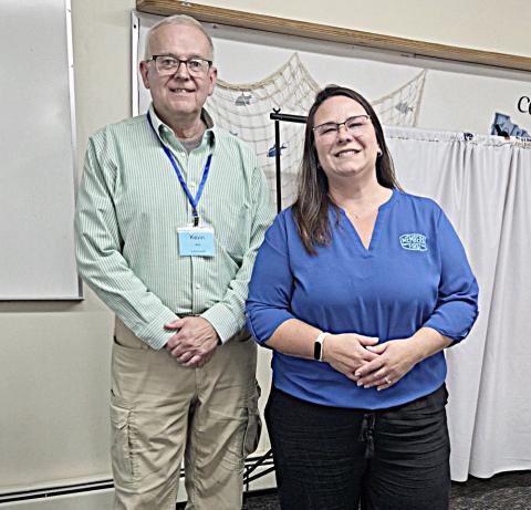 MARSP County Chapter President Kevin Brott introduced chapter members to Tammy King, a fraud specialist at Members First Credit Union, who presented a program on fraud and scams.