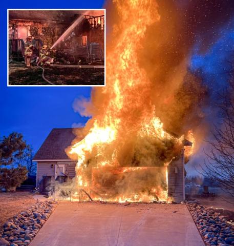 Blaze destroys home  in Butman Township