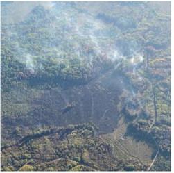 Aerial view of 2025 Roscommon County fire.