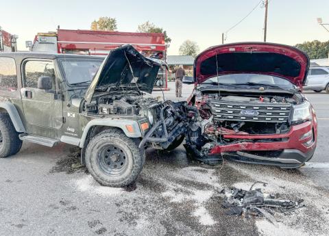 Two vehicles collide in front of McDonald’s