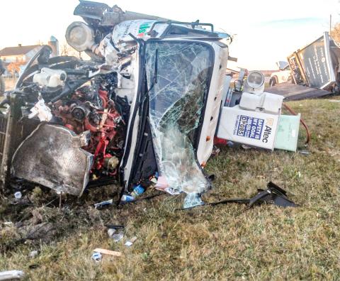 Two-vehicle accident at the intersection of North M-18 and Wagerville Road.