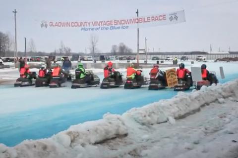 Pictured is the Gladwin County Vintage Snowmobile Races held on Feb. 11, 2017.