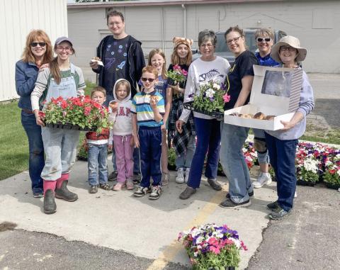 ANNUAL FLOWER PLANTING A SUCCESS