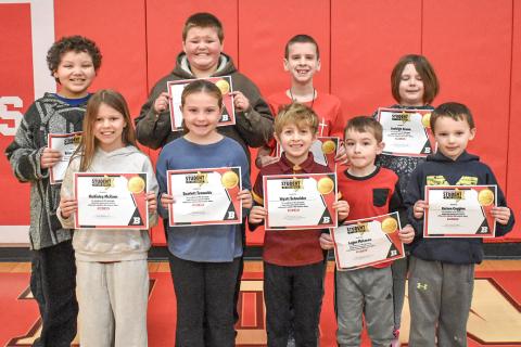 BES Students of the Month for March are: Brian Sheets, McKinley McCann, Brayden Wilson, Scarlett Tenwalde, Jacob Harding, Wyatt Schneider, Logan McLaren, Jozleigh Henne and Kaizen Coggins.