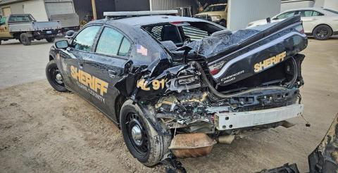 Clare deputy’s patrol car struck
