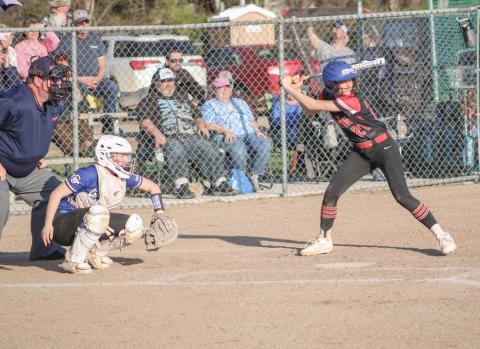 Rylan Tabaszewski had hits galore for the Beaverton softball team when the Beavers took two out of three games at Waterford Mott over the weekend.