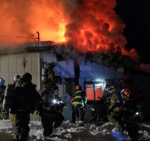 Firefighters respond to Saturday night blaze